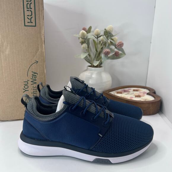 Kuru Atom Walking Comfort Sneaker Indigo/White/Basalt Men 10 Wide NWB main image 5